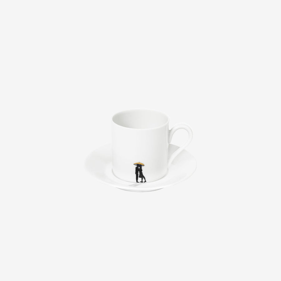 Espresso Cup, Couple with Umbrella