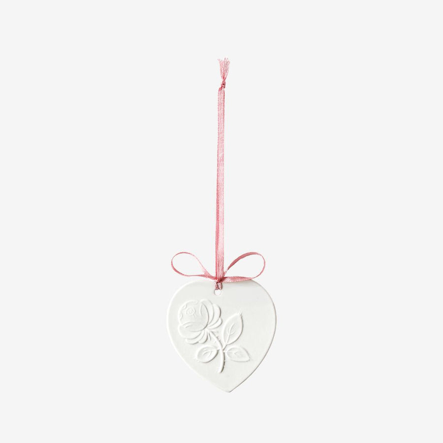 Anhänger Herz mit Rose, biskuit