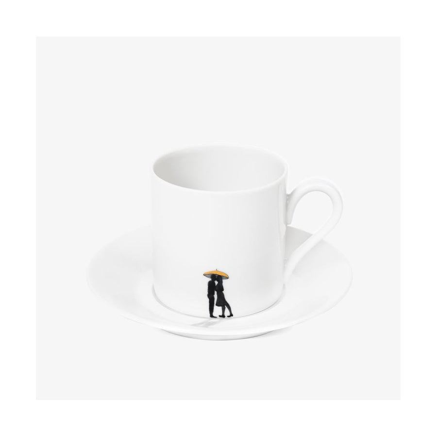 Espressotasse, Paar mit Schirm