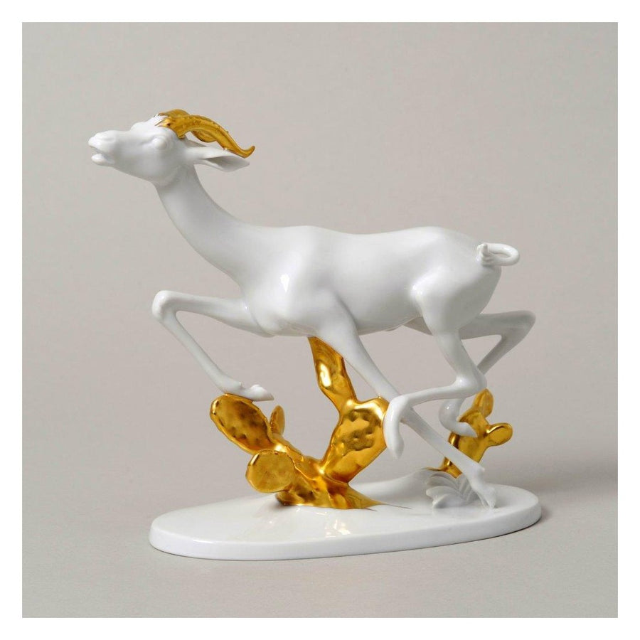 Gazelle fliehend, teilvergoldet