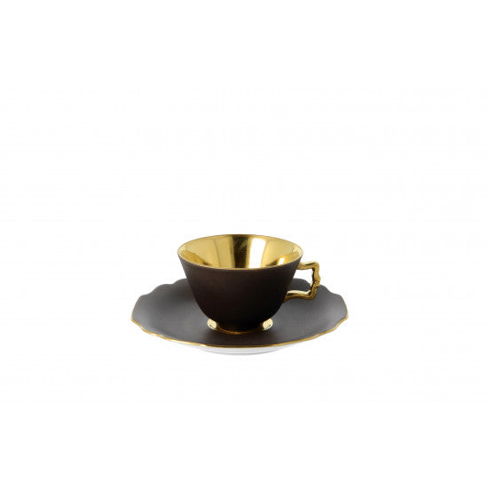 Espressotasse Belvedere mit Vergoldung