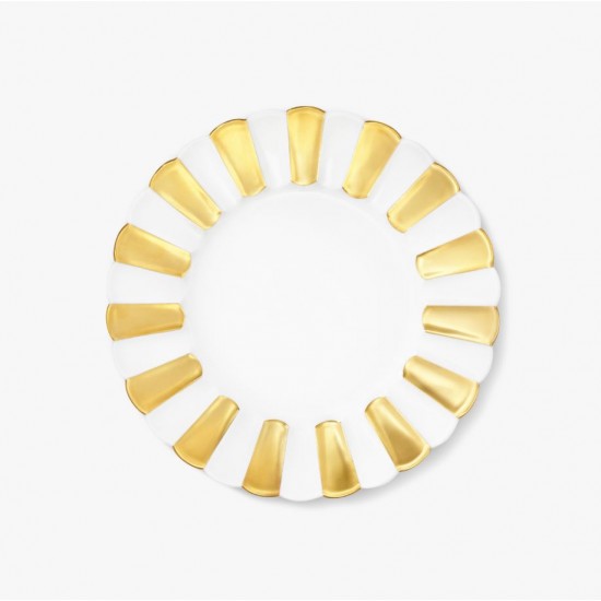 Speiseteller Melone mit Vergoldung 25 cm