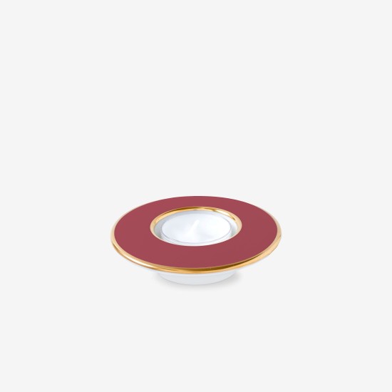 Tea Light Holder with gold rim