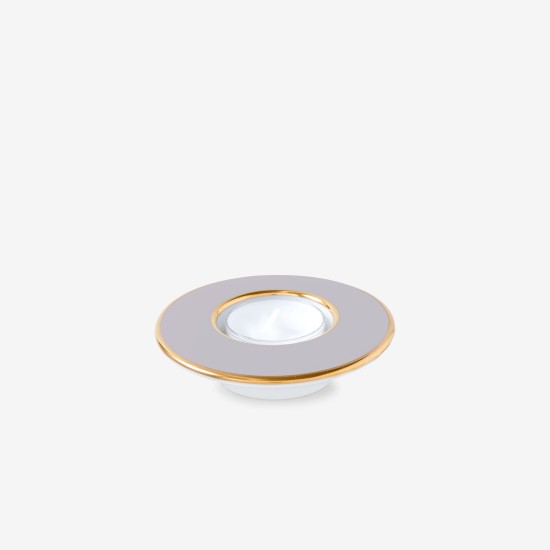 Tea Light Holder with gold rim